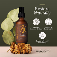 Terra Health Essentials liposomal curcumin drops liquid-form for fast absorption
