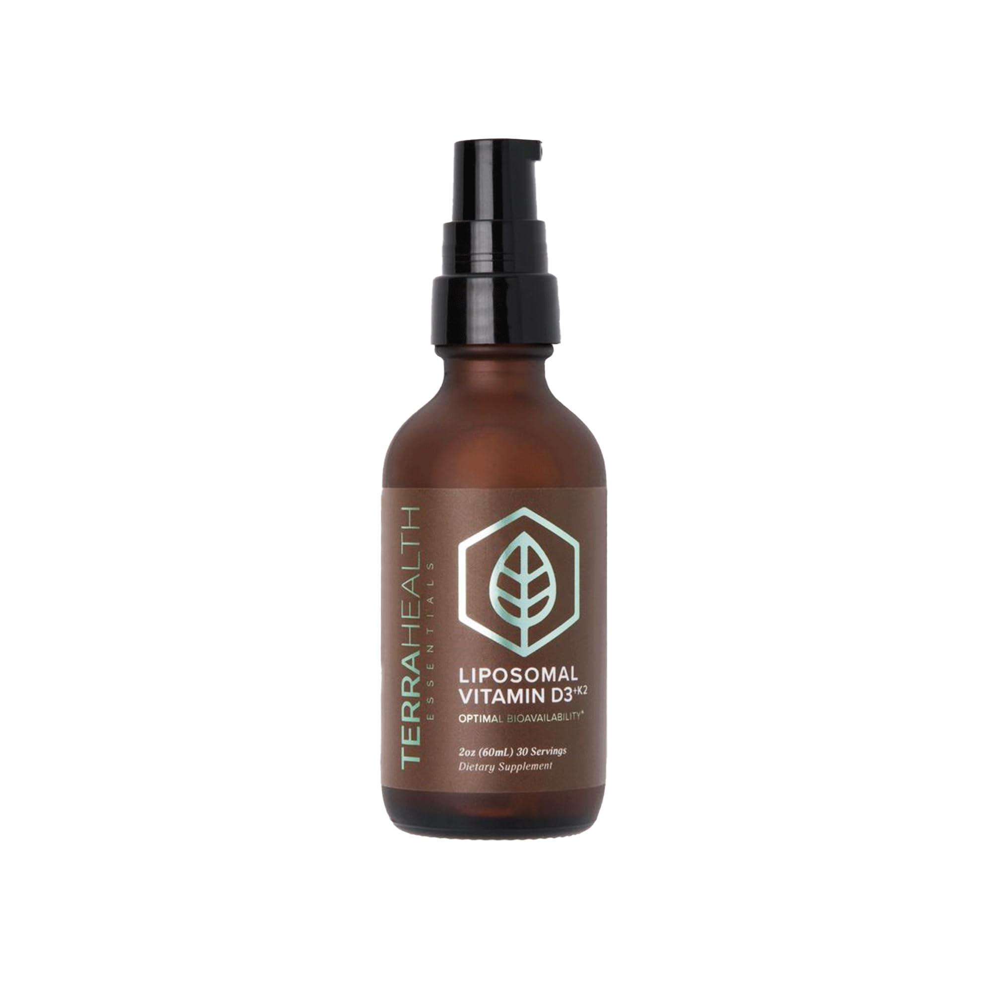 Terra Health Essentials liposomal D3+K2 bottle supports bone and heart wellness.
