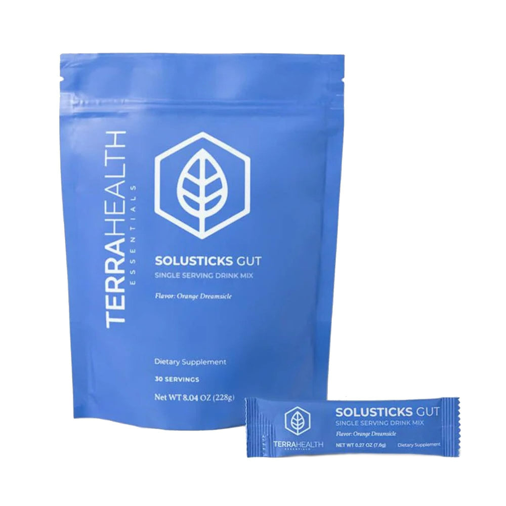 Terra Health Essentials Solusticks Gut orange stick, convenient daily digestive support.