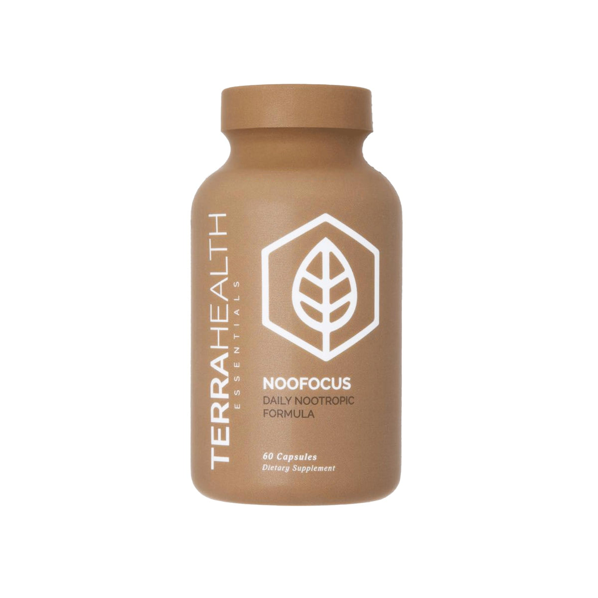 Terra Health NOOFOCUS bottle front signals natural brain support for daily focus.