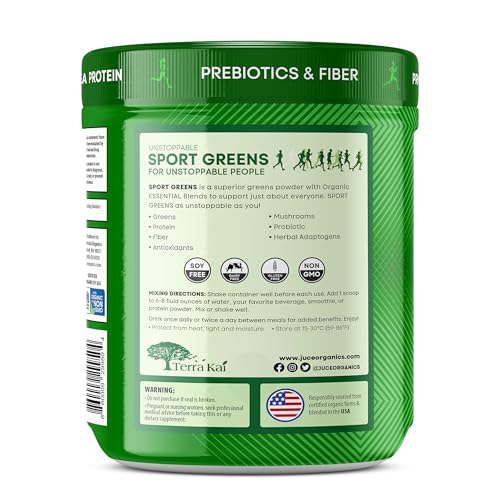 Terra Kai Juce SG7 scoop powder demonstrates convenient serving for quick nutrition