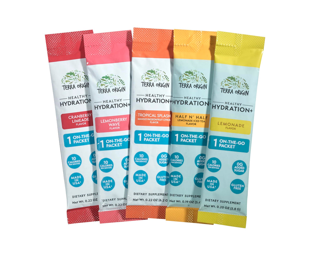 Terra Origin after-alcohol hydration aid with DHM, ready in water.