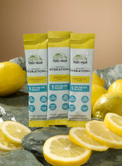 TERRA ORIGIN after-workout hydration scene illustrating quick rehydration and energy support.