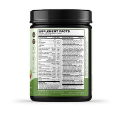 TERRA ORIGIN Healthy Greens bottle angled shot emphasizes convenient immune support.