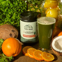 TERRA ORIGIN packaging highlights immune and digestive support