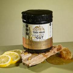 Terra Origin Honey Lemon powder highlights refreshing flavor for routine use.