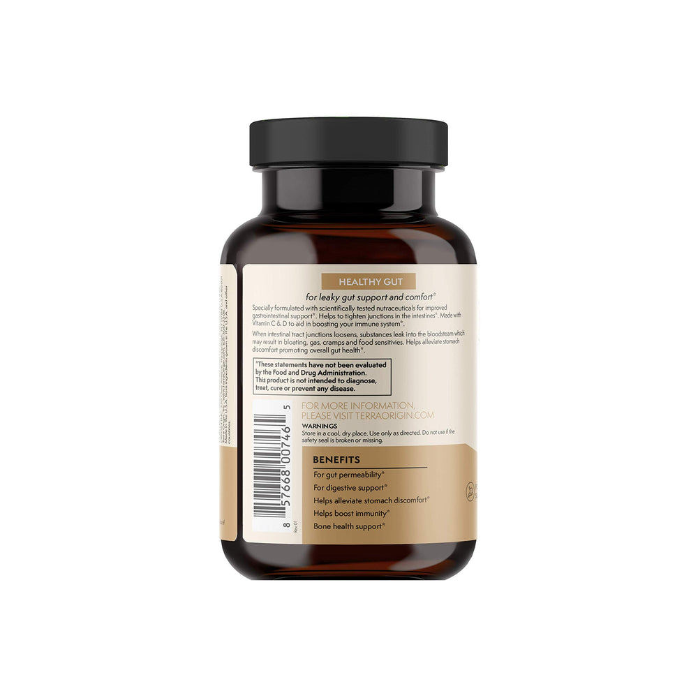 Terra Origin slippery elm bark and herbs arrangement suggesting soothing digestion.