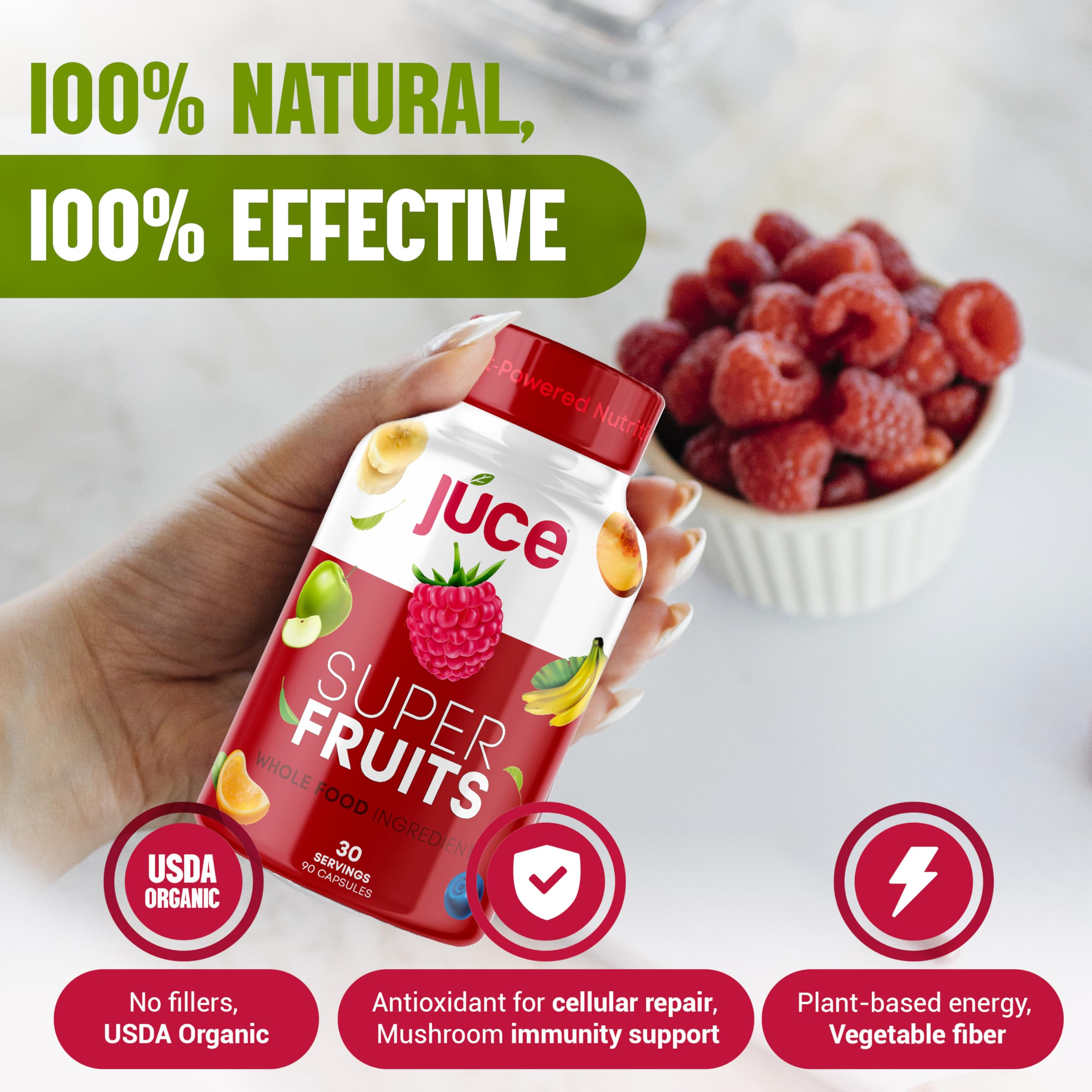 Terra Kai Juce Original Formula nutrition facts panel highlights vitamins and minerals