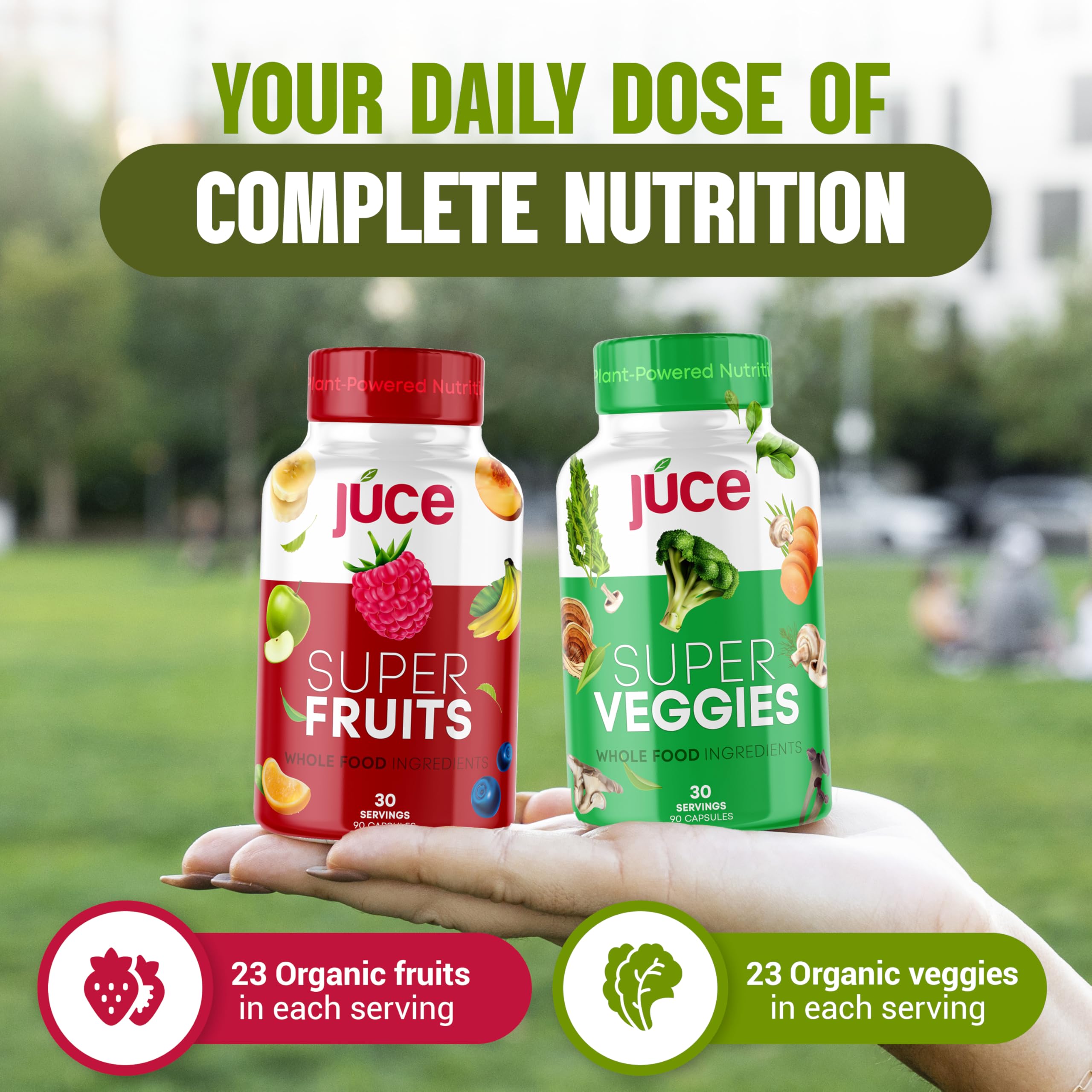 Terra Kai Juce Original Formula spoon dispense shows easy daily serving