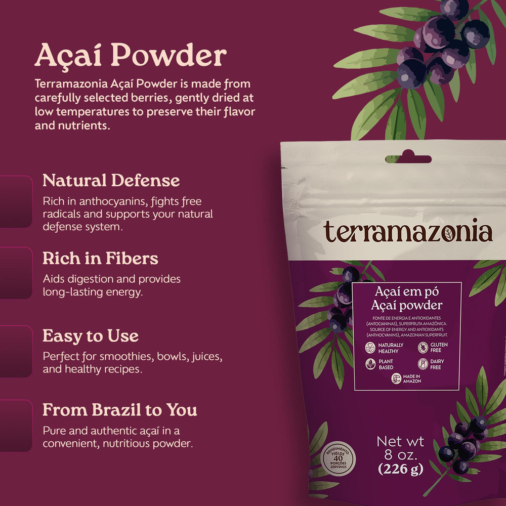 Terramazonia Açaí Powder measuring scoop for at-home servings