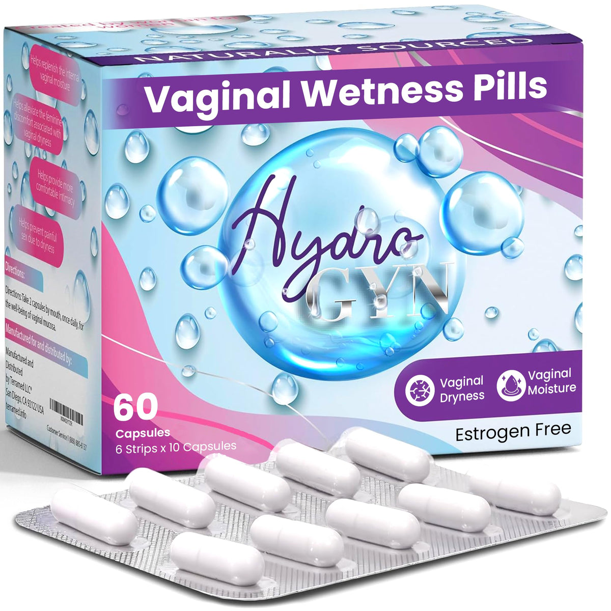 Terramed Hydro Gyn bottle for daily vaginal moisture support.