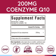 Terranics CoQ10 olive oil fusion label highlighting enhanced absorption