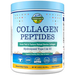 Terranics hydrolyzed collagen bottle front supports daily beauty routines