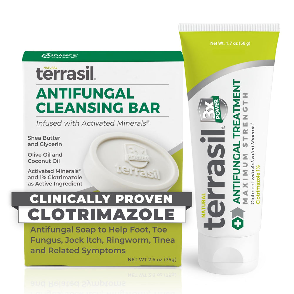 Terrasil antifungal cream tube for targeted itching relief.