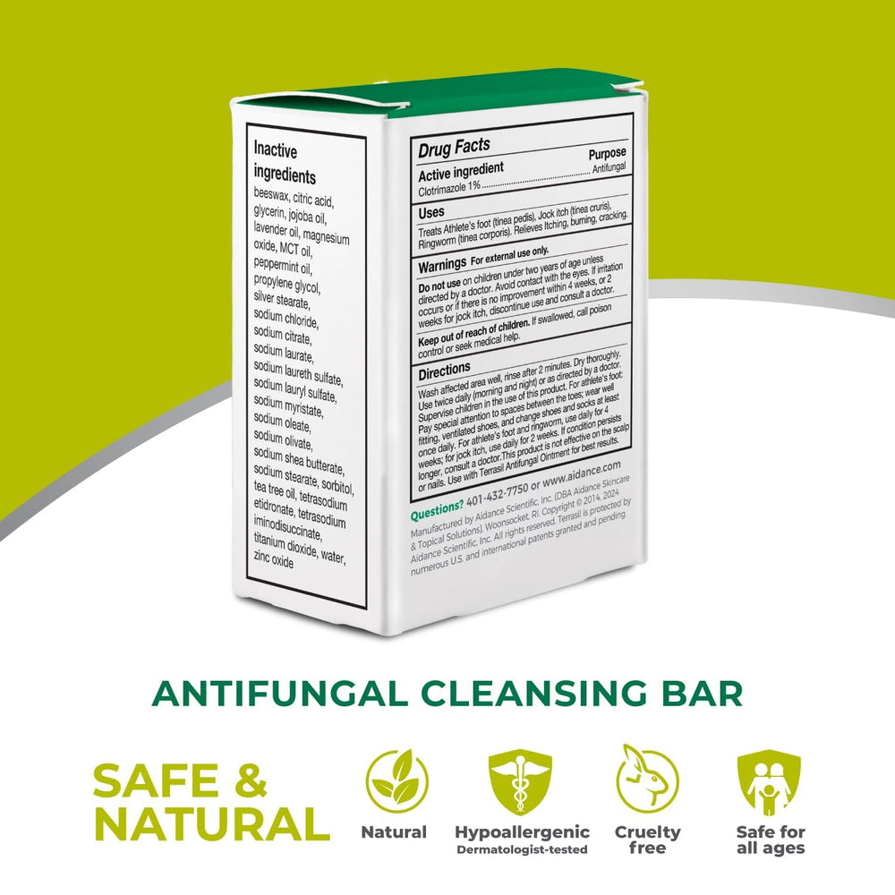 Terrasil Antifungal Soap used daily routine on skin