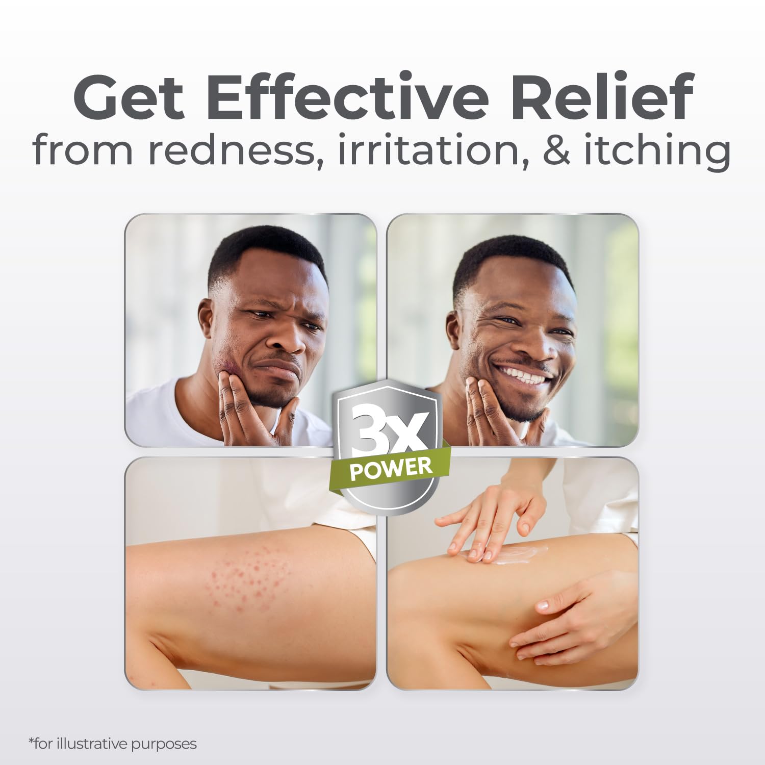 Cream texture highlighting shea butter and jojoba oil benefits on skin.