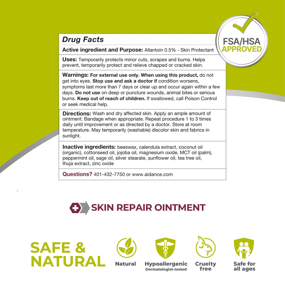 Terrasil Skin Repair ointment dermatologist-tested badge reinforces trusted skincare