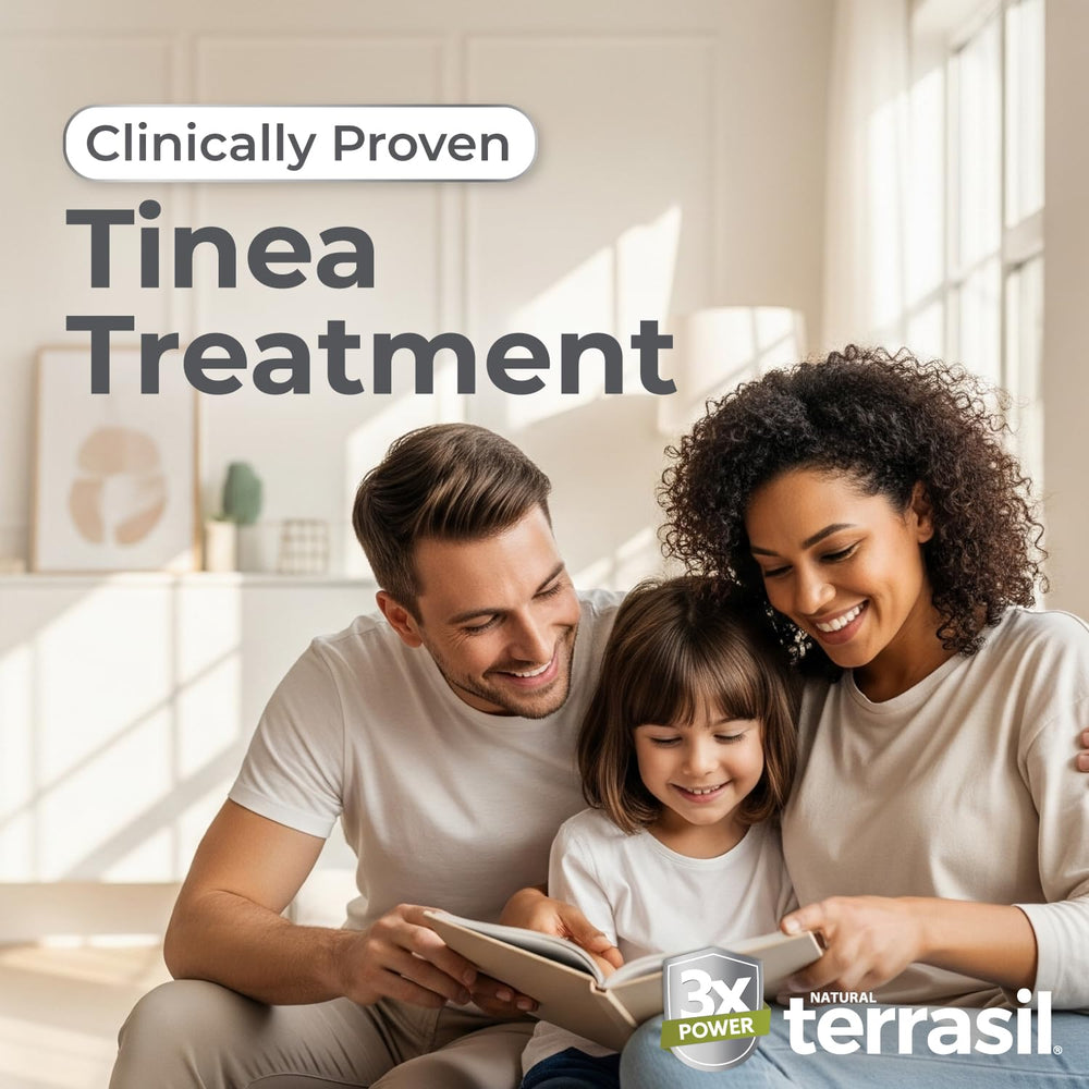 Terrasil Tinea Versicolor Treatment Cream application swatch demonstrates easy, comfortable spreading.