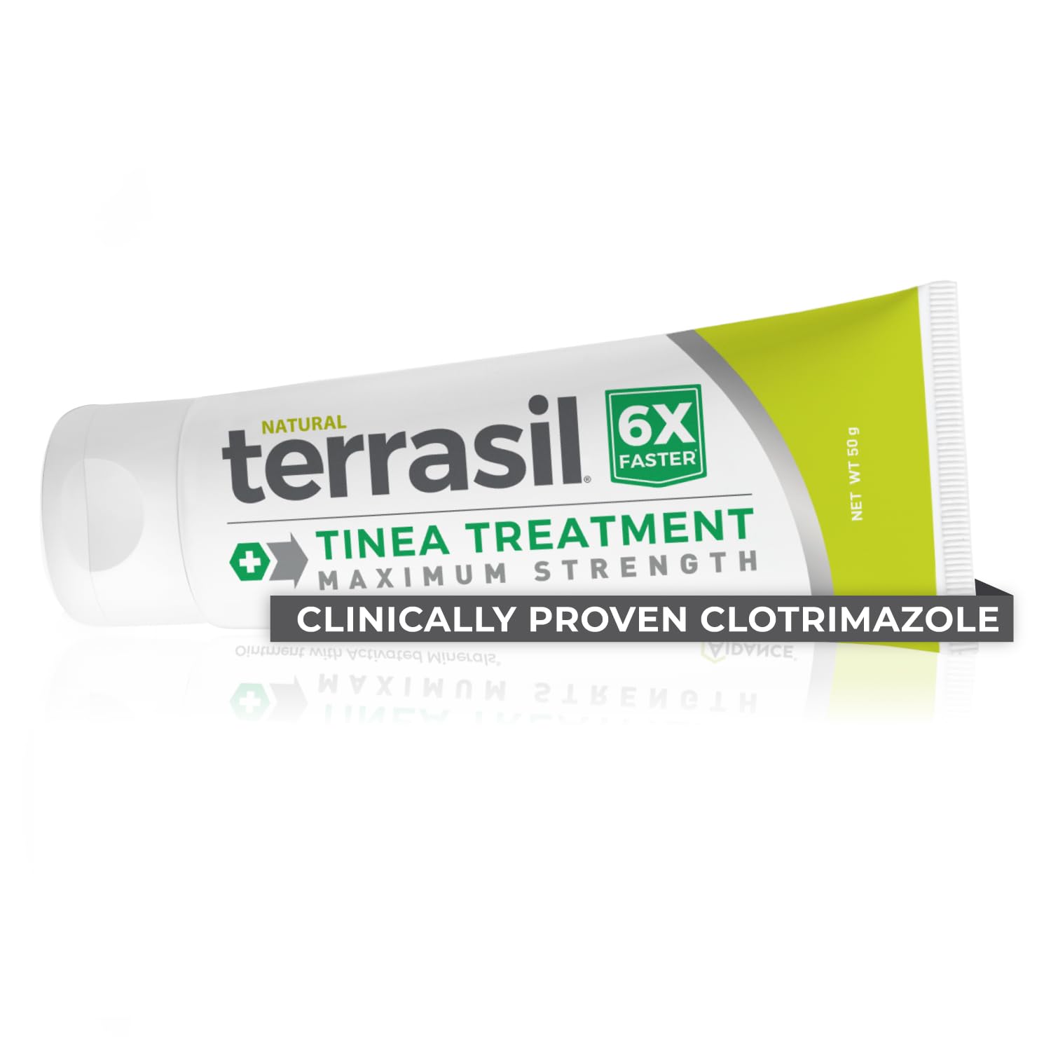 Terrasil Tinea Versicolor Treatment Cream bottle front showing max strength formula.