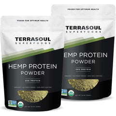 Terrasoul hemp protein powder packaging, 2 lb, ideal for convenient shakes