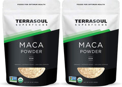 Terrasoul Maca Powder pack of 2 pouches displayed for home use and daily energy.