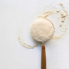 Terrasoul Maca Powder in a shake glass demonstrating versatile beverage mixing.