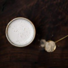 Terrasoul Maca Powder in tea ritual context for a warm, calming moment.