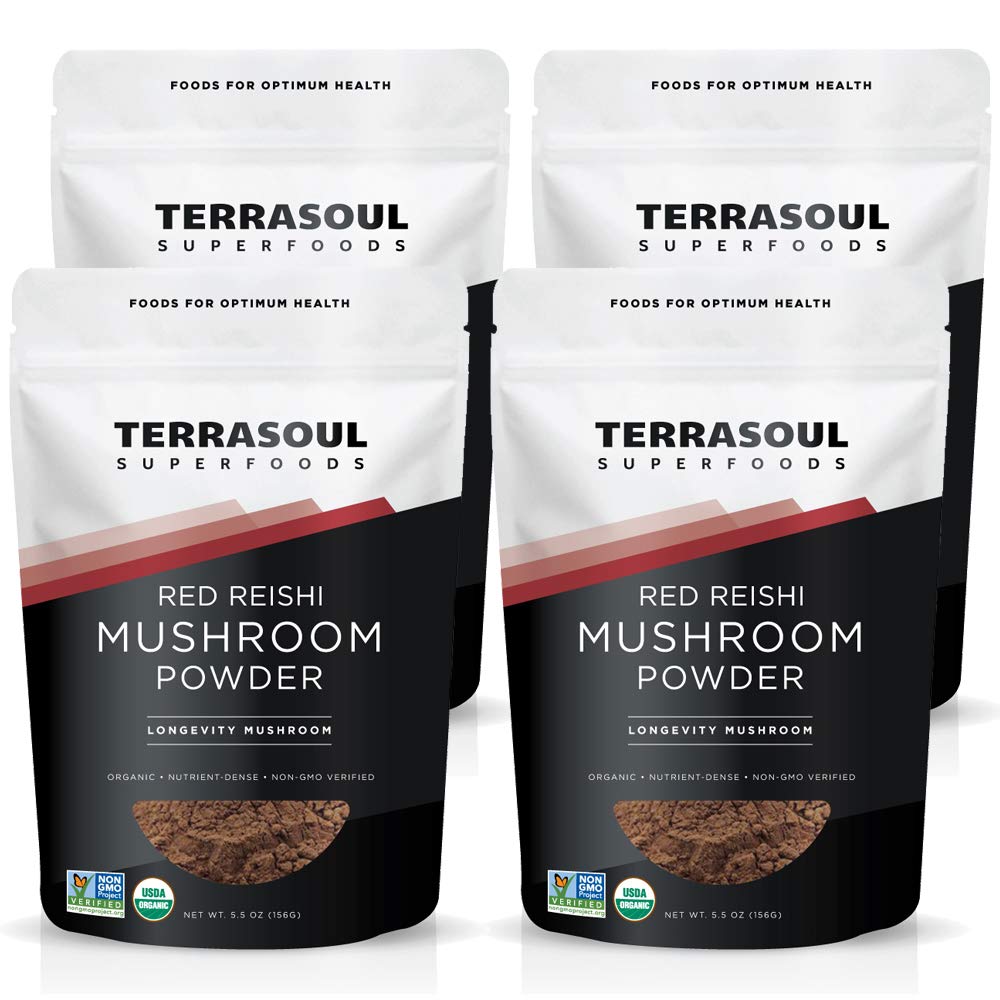 Terrasoul Superfoods Reishi 4:1 extract powder packaging for daily use