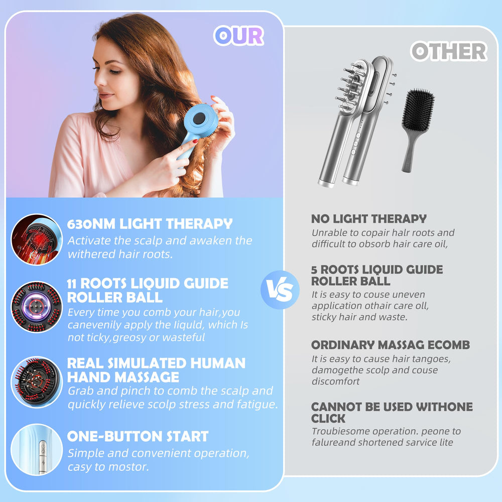 TerraVerve 72-tooth scalp comb ensures thorough product application and gentle scalp contact