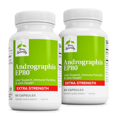 Terry Naturally Andrographis EP80 bottle front for brain health and immune support.