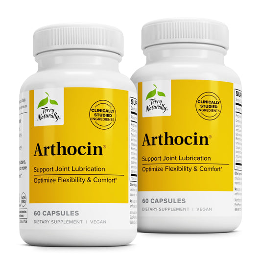 Terry Naturally Arthocin bottle emphasizes joint support for ongoing daily movement.