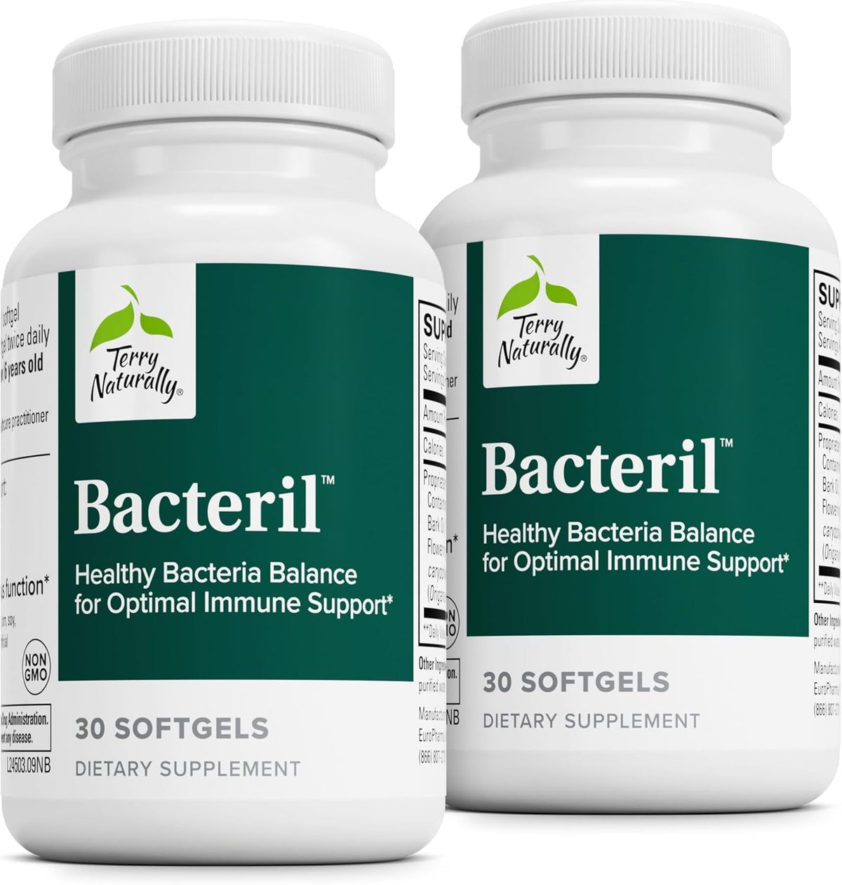 Terry Naturally Bacteril bottle front promoting digestive balance and immune support