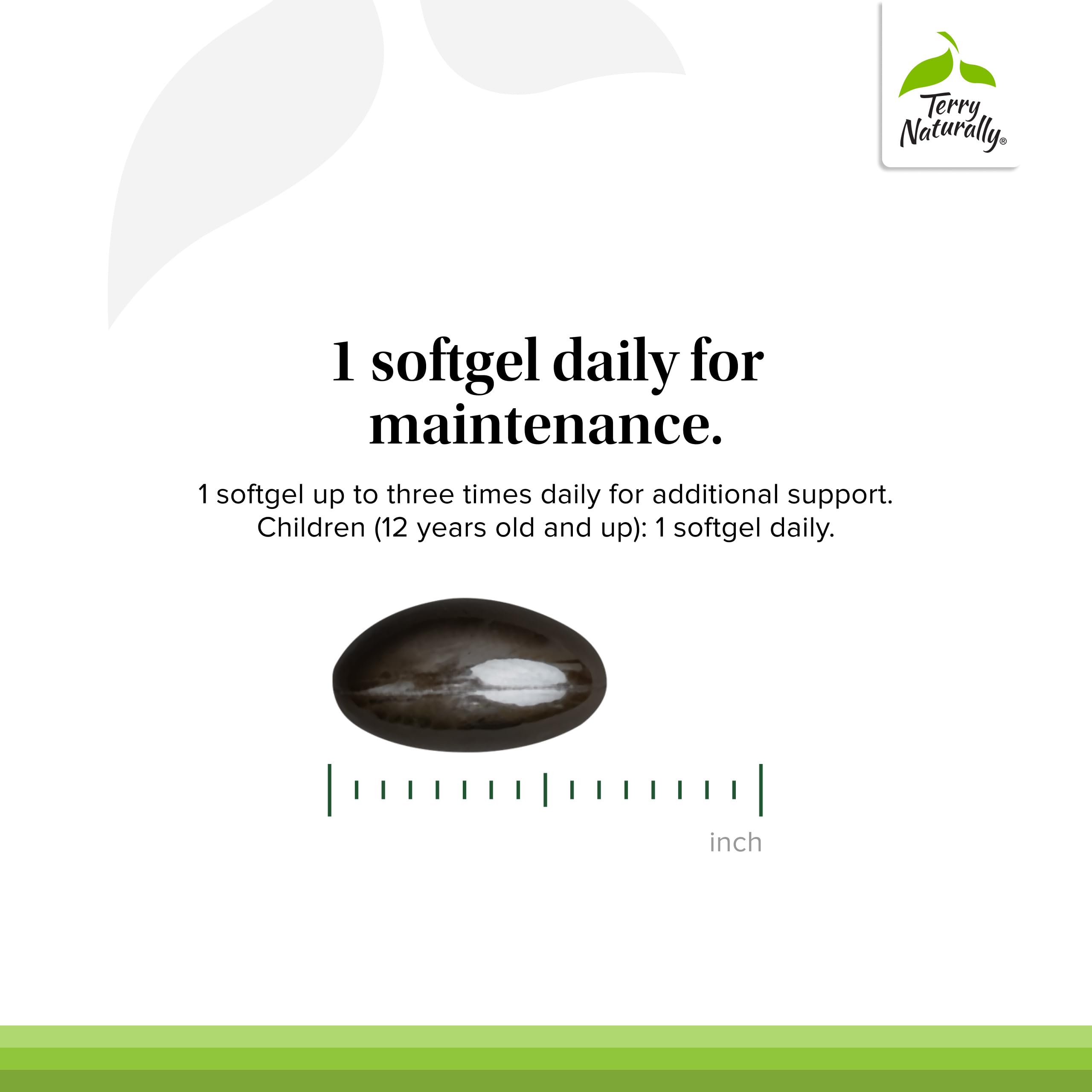 Terry Naturally Bacteril Extra Strength packaging emphasizing gluten-free and dairy-free attributes.