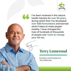 Terry Naturally Berberine capsules arranged on a white surface for joint health use.