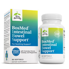 Terry Naturally BosMed bottle front highlighting gut support and key ingredients