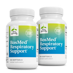 Terry Naturally BosMed Respiratory Support bottle close-up for lung support.