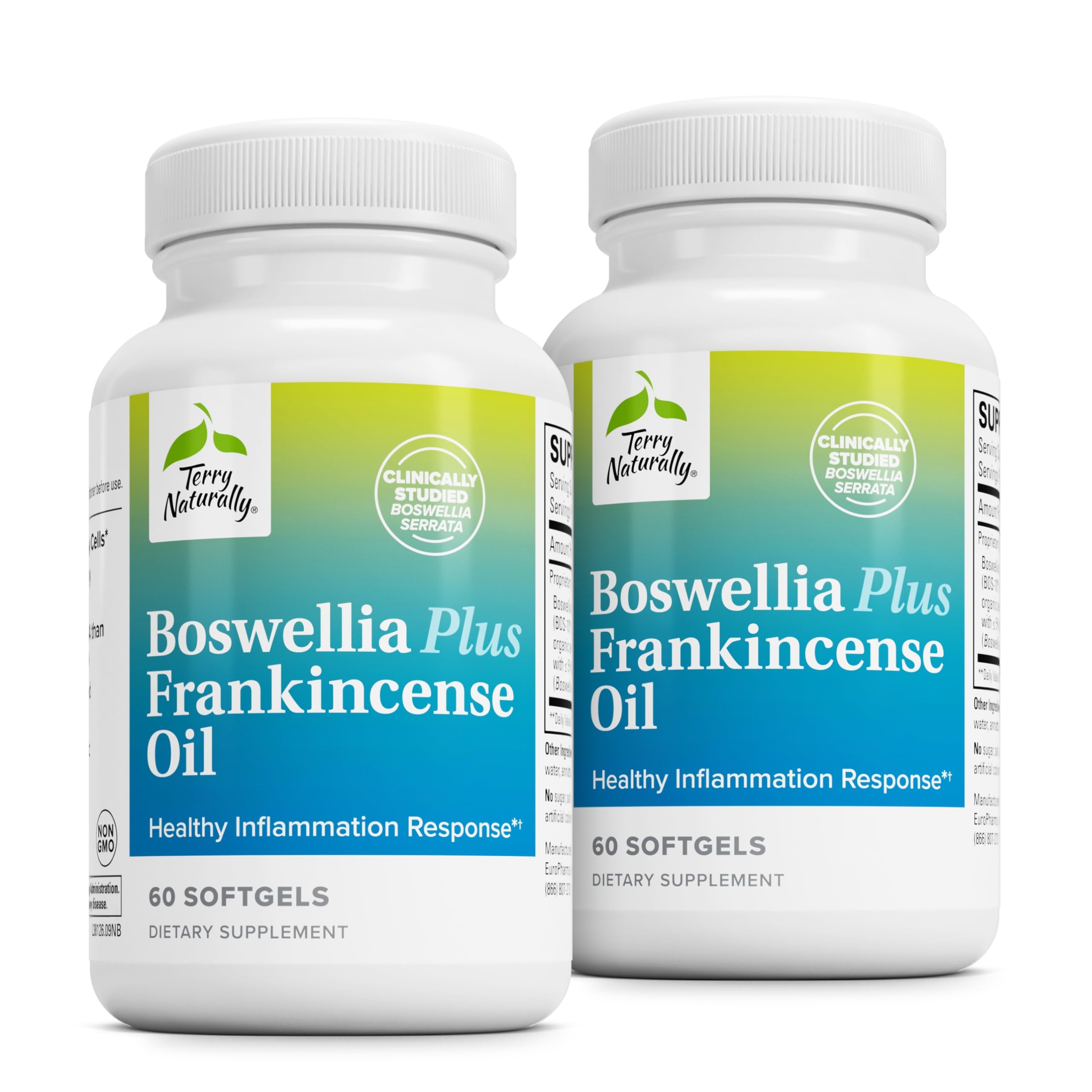 Terry Naturally Boswellia Plus Frankincense Oil bottle shown for joint support