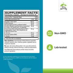Terry Naturally Calm Kids capsules close-up highlighting simple daily dosing.