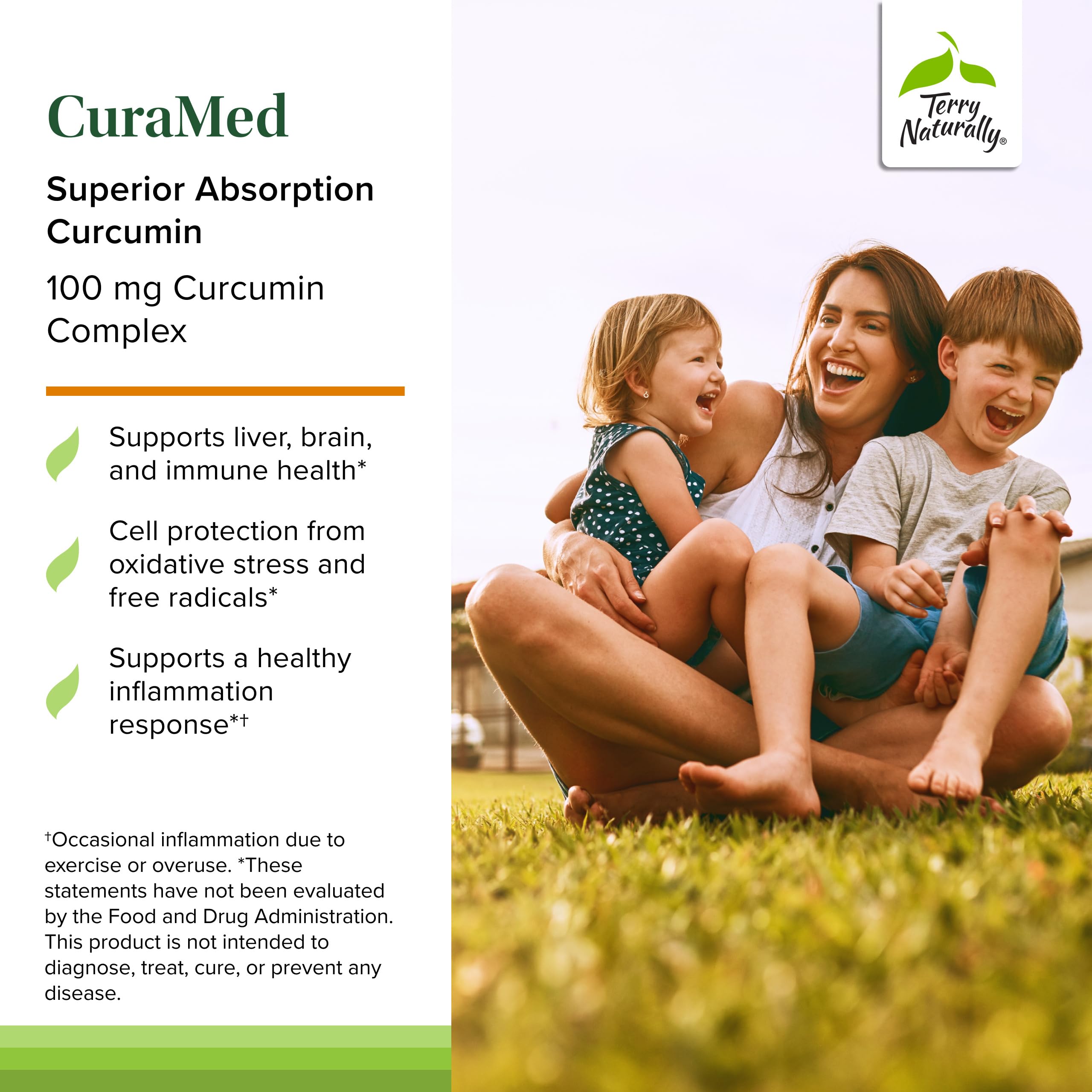 Terry Naturally chewable curcumin tablet close-up for convenient daily intake