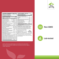Terry Naturally Clinical Essentials bottle back reveals supplement facts and minerals.