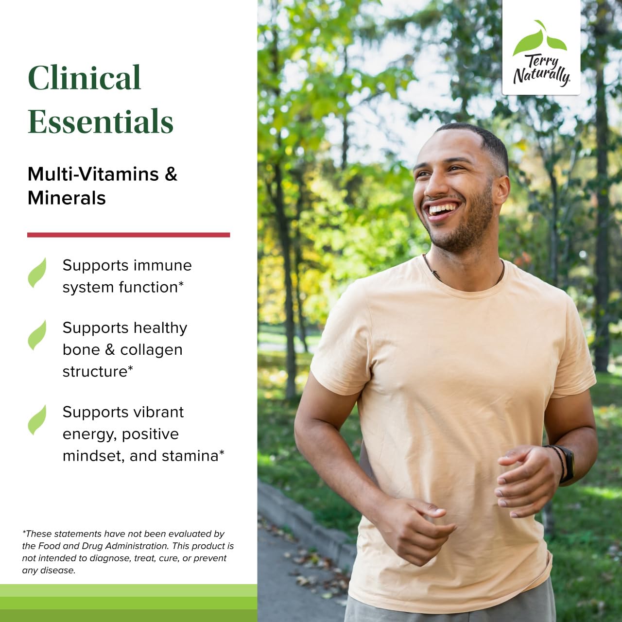 Close-up of Terry Naturally capsules highlighting chelated minerals for bioavailability.