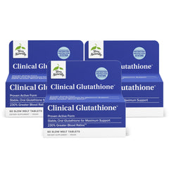Terry Naturally Clinical Glutathione bottle highlighting Sublinthion technology for enhanced absorption.