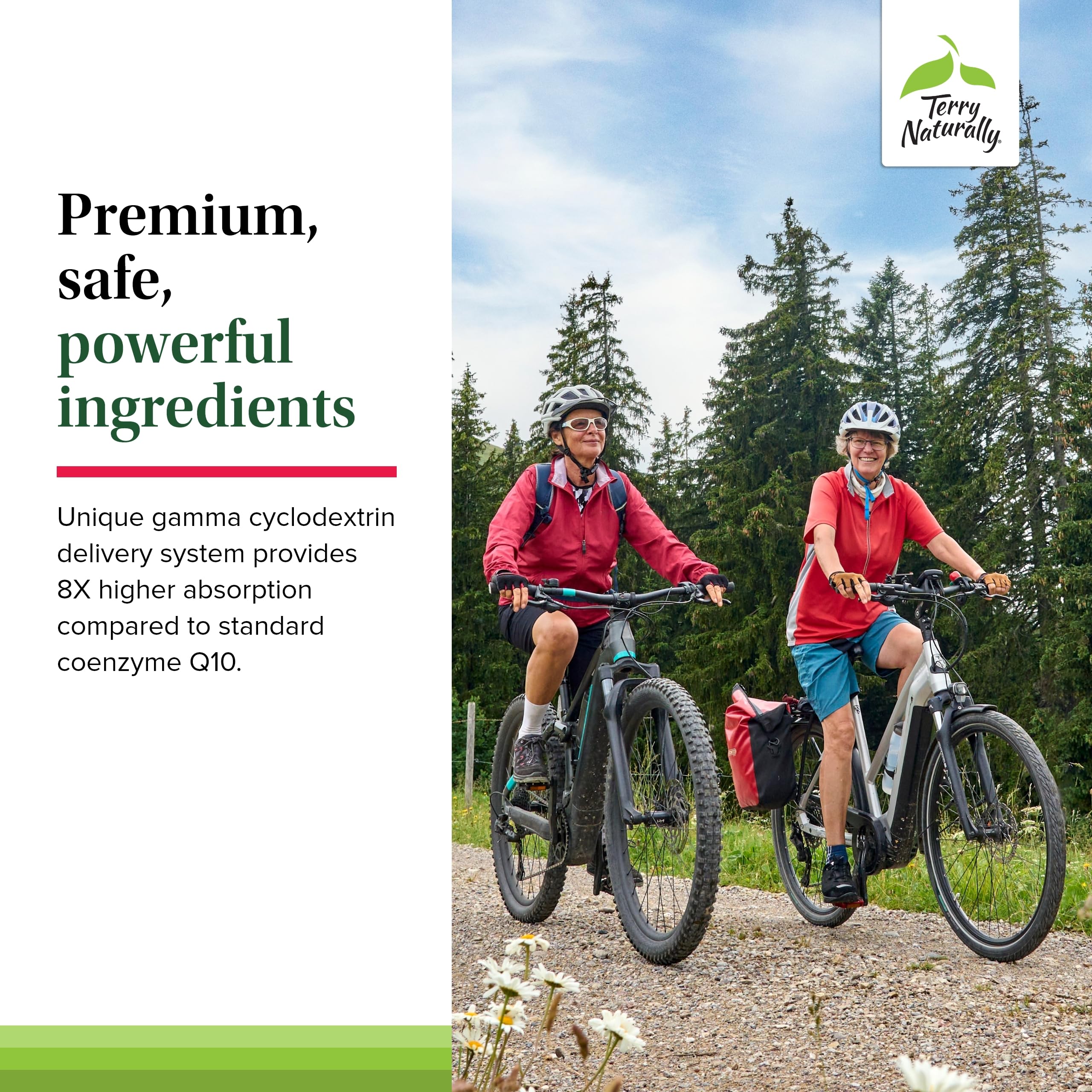 Terry Naturally CoQ10 Chewables daily-use setting on a kitchen counter.
