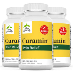 Terry Naturally Curamin bottle front view highlighting muscle comfort support
