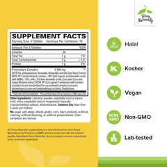 Closeup of Terry Naturally Curamin Extra Strength capsules for joint and muscle support