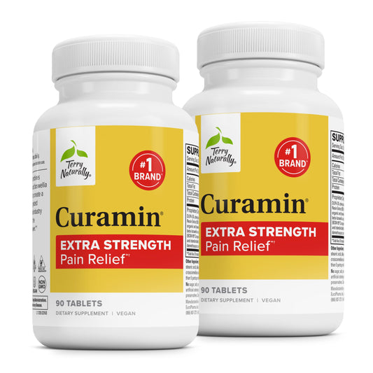Terry Naturally Curamin Extra Strength two-pack front view for joint and muscle support
