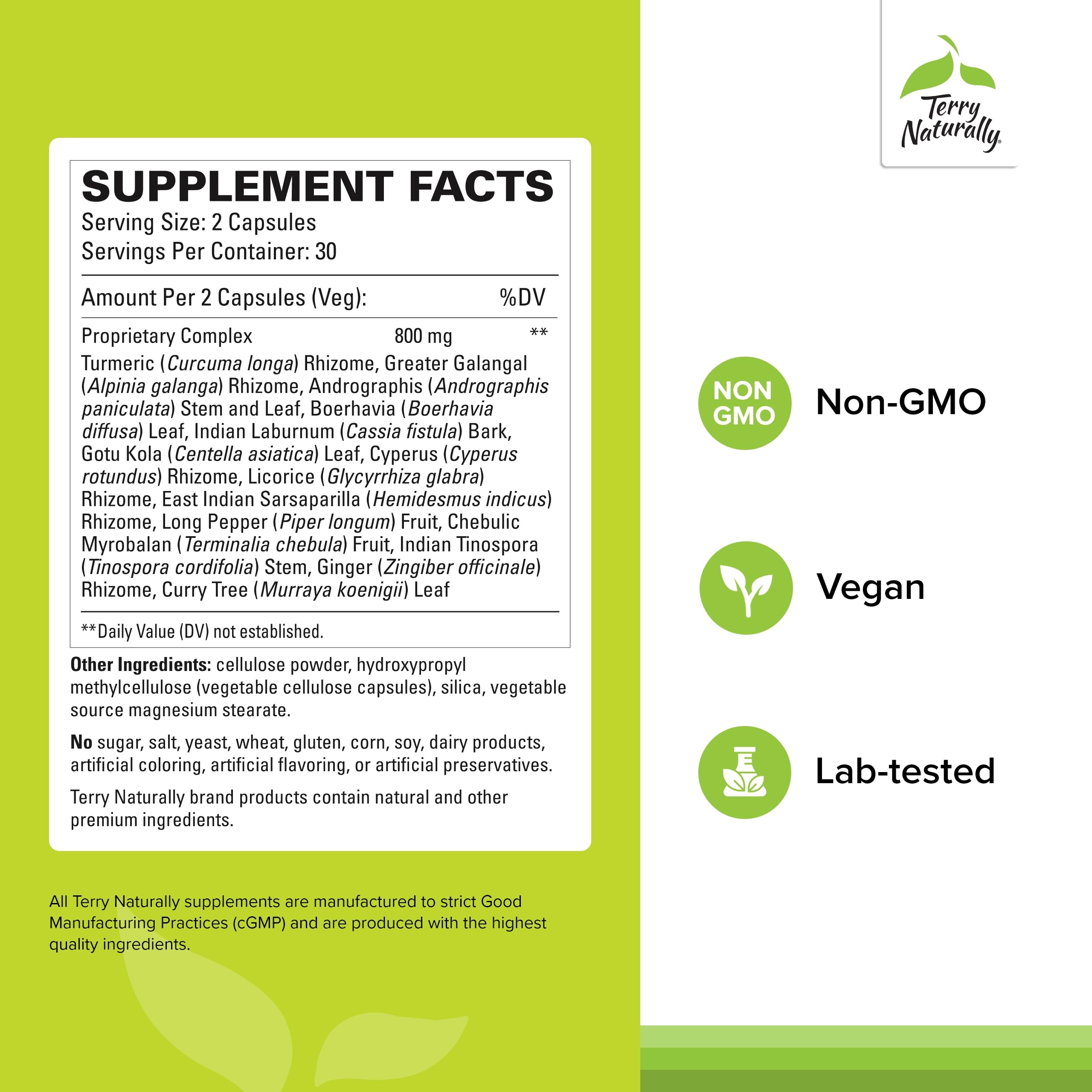 Terry Naturally Digestive Formula capsules close-up for convenient daily use.