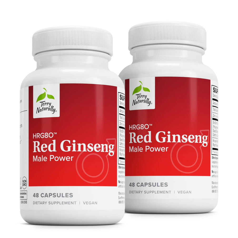 Terry Naturally HRG80 Red Ginseng bottle highlights vitality support