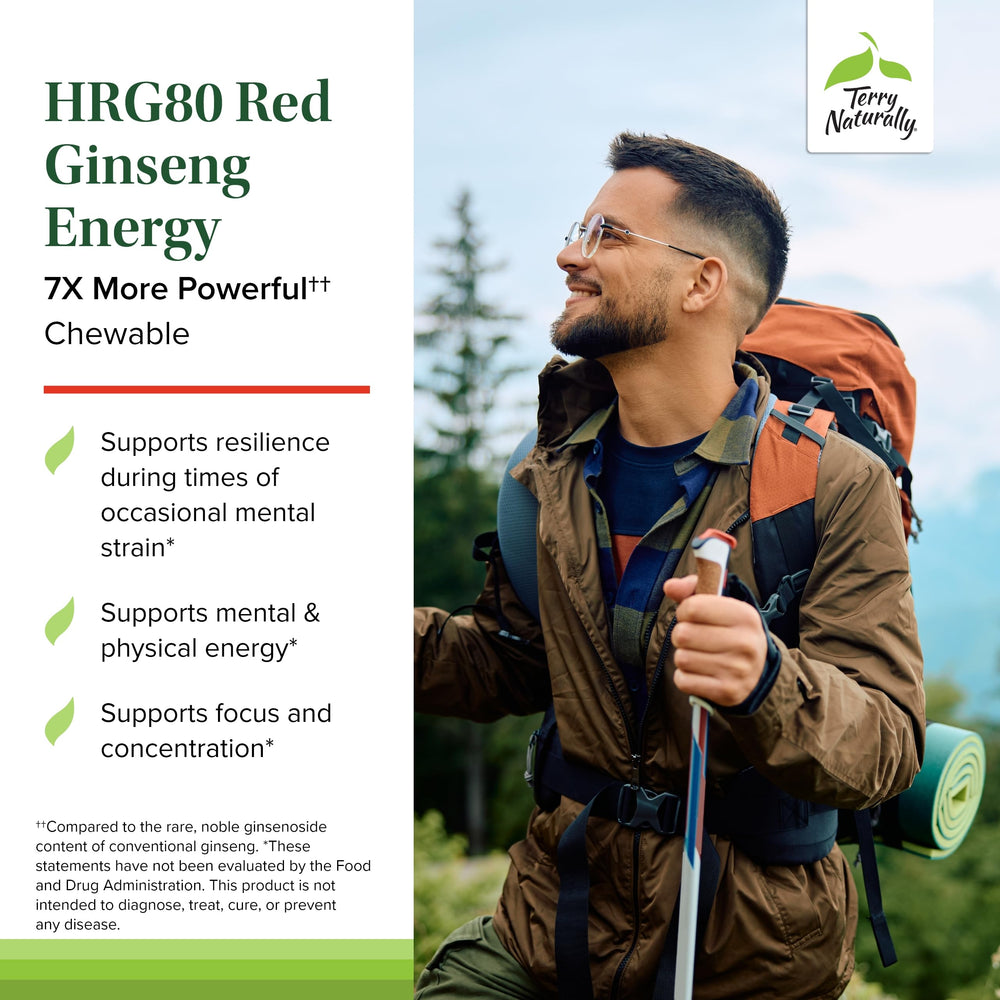 Close-up of HRG80 capsules emphasizing high absorption ginsenosides for focus