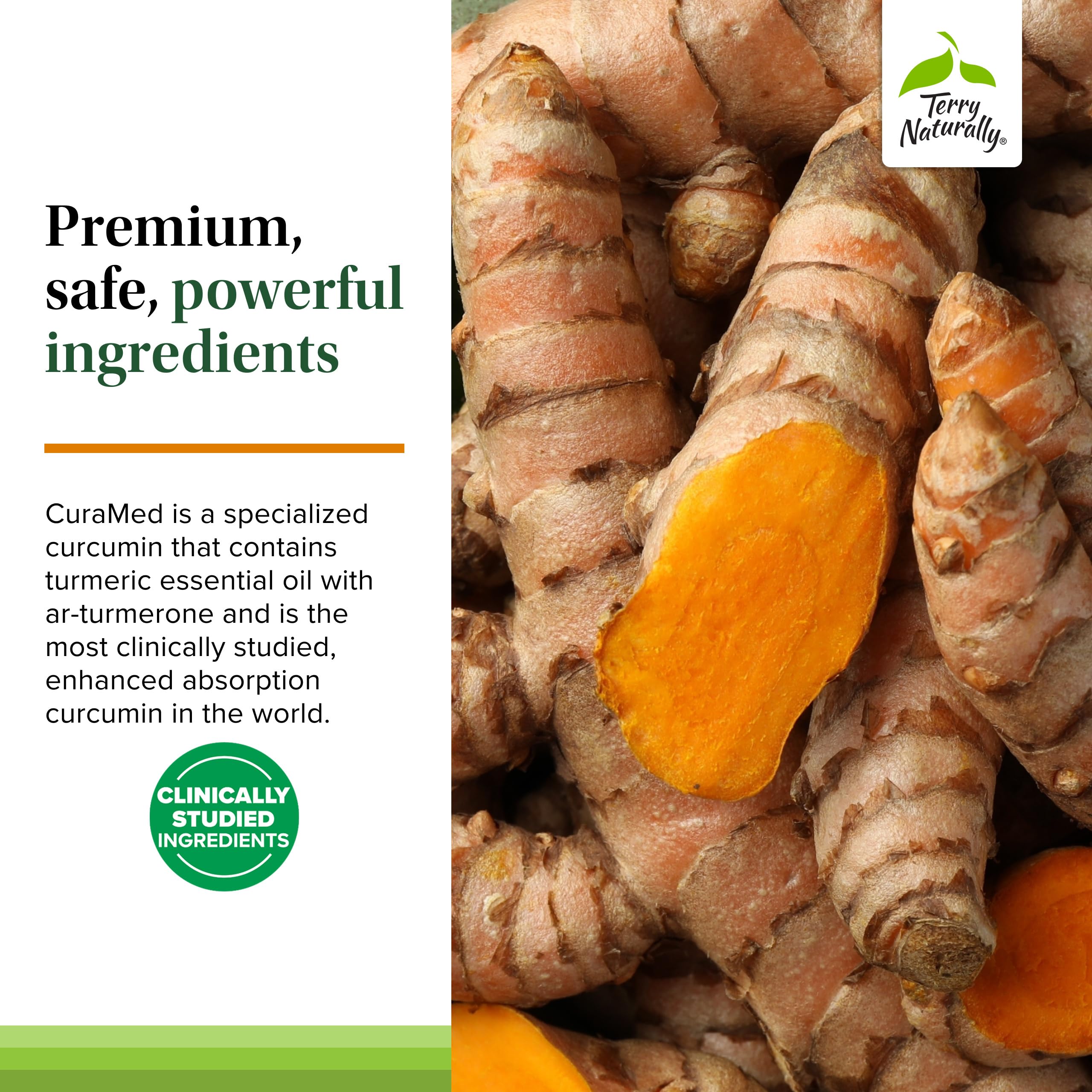 Terry Naturally non-GMO turmeric ingredients emphasize clean sourcing